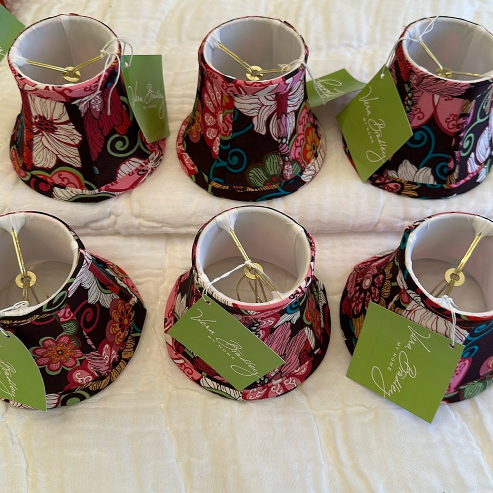 Vera Bradley chandelier shades.  6 total-NWT
